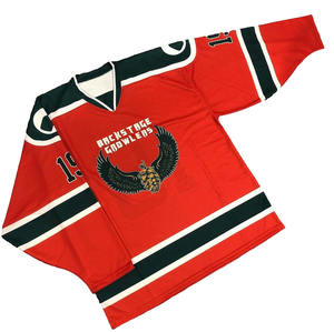 Tessuto nero giallo lampo pizzo personalizzato sublimato miglior potente <span class=keywords><strong>arbitro</strong></span> uomo maglia pesante moda maglia rosa Hockey Jersey - Product Image 3