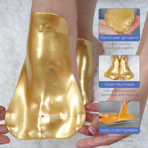 Venta al por mayor de oro nutritivo hidratante mascarillas para pies colágeno 24K hidrogeles gelatina cuidado de la piel seca mascarilla para pies belleza - Product Image 2