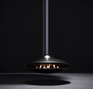 Cheminée suspendue haut de gamme personnalisable, poêle à bioéthanol moderne autoportant pour villa, hôtel, gîte, salon - Product Image 2