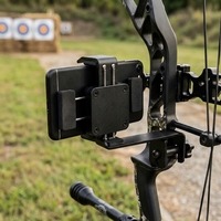 Support de fixation réglable à ressort multi-angle en alliage d'aluminium noir HT pour viseur de tir à l'arc pour arc à poulies