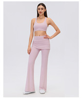 Soutien-gorge de sport pour femme, dos nageur, avec coussinets semi-fixés, décolleté en U, découpes en maille, absorption des chocs, pour yoga et gym, style crop top