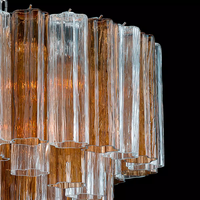 Lustre italien contemporain en verre de Murano pour le salon de plafond