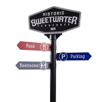 Panneaux de signalisation personnalisés en aluminium pour l'extérieur, hôpitaux, cliniques, totems, signalisation directionnelle pour bâtiments