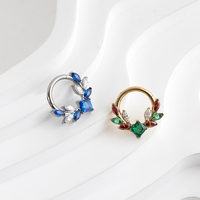 Calendo Anneaux segmentés articulés en Titane ASTM F136, Clicker de nez, Anneau de septum, Anneau de nez, Bijoux de piercing