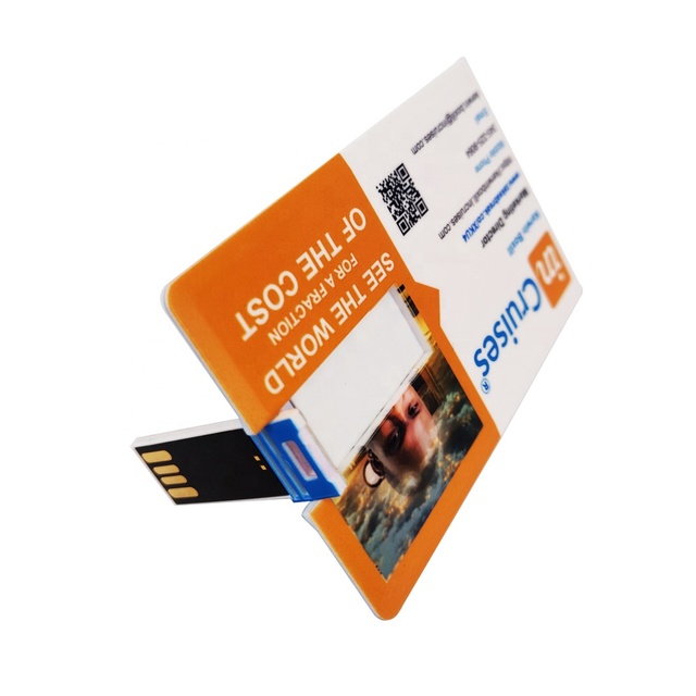 Business Card USB 2.0 Full Color Printing Popular Gift Advertising 8GB Plastic Pendrive 16GB Credit Card USB Flash Drive