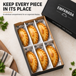 Caja de Cartón Personalizada para <span class=keywords><strong>Empanadas</strong></span> con Compartimento para Salsa, Envase Individual para Dumplings, Cajas de Embalaje para Comida Rápida para Llevar - Product Image 5