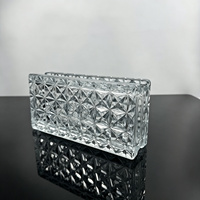 Bloc de verre décoratif sans bordure blanche, à double face, à motif diamanté, pour la décoration murale intérieure commerciale moderne