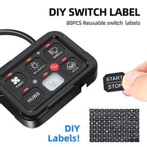 <span class=keywords><strong>6</strong></span> 갱 스위치 패널 스위치 박스 LED 터치 컨트롤, 12-24V 다중 색상 메모리 기능, 자동차, 트럭, RV, 보트용 방수 - Product Image 3