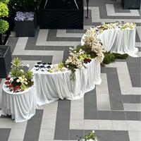Support à gâteau en métal M825, forme S détachable, rond et creux, pour table de dessert de mariage, table de buffet demi-lune incurvée