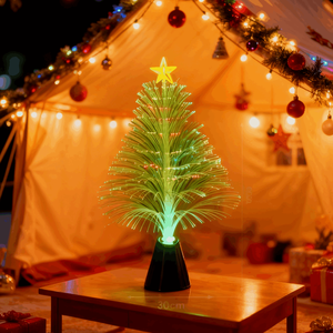 Đèn bàn sợi quang LED đổi màu đa sắc, chất liệu nhựa, trang trí nội thất phòng ngủ, phòng khách, sản xuất nhà máy, dành cho Giáng sinh - Product Image 2