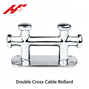   Bolardo de amarre doble compacto de acero inoxidable AISI316 para yates marinos, accesorio para cubierta de embarcaciones. - Product Image 3