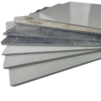Panneau mural en PVC imperméable à effet marbre brillant UV, épaisseur personnalisée, pour la décoration intérieure, plaque de marbre UV pour mur