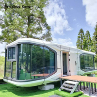 Kawagebo-Maison capsule commerciale moderne de luxe préfabriquée de 40 pieds, petite maison à capsules pour 2 chambres à coucher