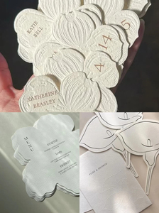 Cartes <span class=keywords><strong>de</strong></span> remerciement <span class=keywords><strong>de</strong></span> mariage haut <span class=keywords><strong>de</strong></span> gamme personnalisées, design gaufré, impression numérique, reliure <span class=keywords><strong>de</strong></span> luxe, couverture rigide en carton - Product Image 2