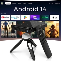 Mini projecteur LED DLP intelligent P09 II 1080P pour cinéma maison, Android 14, Wi-Fi double bande, portable, batterie intégrée, 65 lumens ANSI