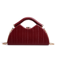Nouveau Sac de Soirée Élégant Couleur Unie Demi-Lune pour Femmes, Tendance, Exclusivité Transfrontalière, Direct Fabricant