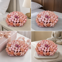 Handgemachte Blumenförmige Einflammige Sojawachs-Duftkerze mit Individuellem Logo-Etikett und Geschenkverpackung