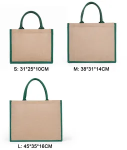 Wholesale Large Natural Eco-Friendly Jute <b>Tote</b> <b>Beach</b> <b>Bag</b> Custom Printed Plain Shopper Logo Wholesale Large Natural Letters - Product Image 5
