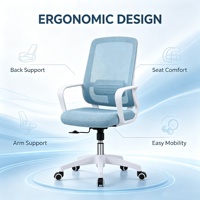 La chaise de bureau présente un style chinois moderne, un cadre blanc confortable et un tissu en maille réglable en hauteur.