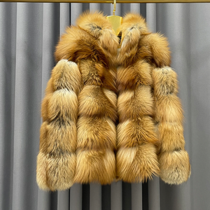 <span class=keywords><strong>Cappotto</strong></span> invernale caldo di lusso in vera <span class=keywords><strong>pelliccia</strong></span> di volpe rossa naturale di alta qualità <span class=keywords><strong>cappotto</strong></span> da combattente con cappuccio da uomo abbinato all'ingrosso personalizzato - Product Image 6