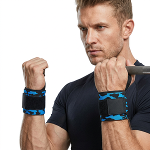 Custom Elastic Camouflage Heavy Duty Non-Slip Wrist Wraps Reasonably Priced Fitness Safety Equipment Strength Training Power - Product Image 1
