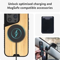 Limitless 5.0 Antichoc Magnétique En Cuir Bois Polycarbonate Couverture De Téléphone Étui De Protection Compatible pour iPhone 15 Pro Max Plus
