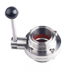 WZ सेनेटरी स्टेनलेस स्टील 304 316 316L वेल्ड Clamped धागा तितली वाल्व मैनुअल तितली वाल्व दीन 3A एसएमएस - Product Image 1