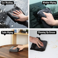 10/5/3/1 pièces Chiffons de nettoyage en microfibre épais, doux et à séchage rapide, pour voitures, vitres, miroirs et usage domestique, double couche