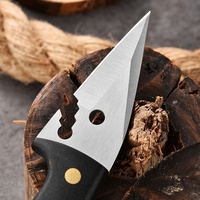 Couteau multifonctionnel de survie pour l'extérieur, lame en acier 3Cr13MOV, outil portable tranchant pour ouvrir les colis et les bouchons de bouteilles