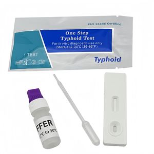 Casete de prueba rápida para fiebre tifoidea para uso en diagnóstico in vitro, solo para uso en laboratorio, certificado ISO 13485 - Product Image 1