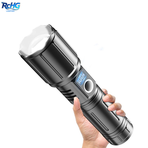 मल्टी-फंक्शन एलईडी यूएसबी पोर्टेबल डिजिटल पावर डिस्प्ले 5-मोड अल्युन्यूमैटॉर्च लाइट - Product Image 4