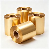 Ruban de transfert thermique doré Haoxuan, rouleau de 110 mm x 300 m, ruban d'impression métallique pour étiquettes, emballages et tags de qualité supérieure