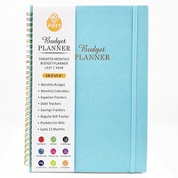 Carnet de budget en PU imperméable avec spirale, autocollants, suivi des dépenses financières, journal de gestion du budget domestique, cadeau 16K