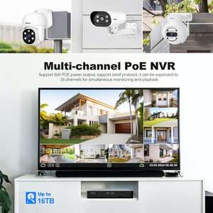 <span class=keywords><strong>SriHome</strong></span> 150m 3MP HD 8-CH POE Cámara para exteriores Kit de grabadora de video en red hasta 16 canales Monitor impermeable para el hogar - Product Image 6