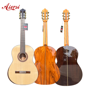 Aiersi Handmade <b>String</b> Instrument Armrest Design Solid Spruce <b>Top</b> with Body High Grade Spanish Vintage Classical Guitar - Product Image 1