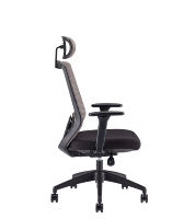 Chaise de bureau ergonomique de style exécutif KOHO avec dossier en maille, pivotante et réglable, en tissu