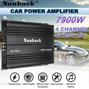 Amplificateur de voiture 12V 7900W, multicanal, puissant, subwoofer audio pour voiture, amplificateur stéréo de puissance pour véhicule en alliage d'aluminium, amplificateurs de son pour voiture - Product Image 1