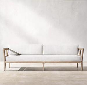 Servicio de una parada Muebles de exterior Sofá de jardín Silla de ocio de madera de teca maciza con cojín cómodo - Product Image 2