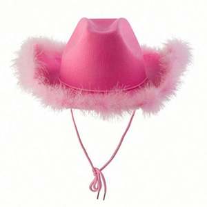 Chapeau de Fête Tendance et de Haute Qualité en Promotion – Chapeau de Cowboy Rose en Fourrure, Chapeau de Cowgirl Rose - Product Image 3