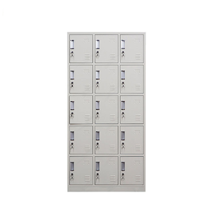 Casier métallique 15 portes économique pour bureau, salle de sport, hôtel, atelier, chambre, hôpital – Meuble de rangement sécurisé pour colis et clés - Product Image 1