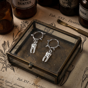 <span class=keywords><strong>Pendientes</strong></span> de Aro de Acero Inoxidable Estilo Punk Gótico, Pequeños, con Diseño de Dientes de Bebé, Joyería Rock Unisex - Product Image 4