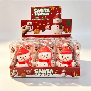 Elonna Christmas <b>Large</b> Snow Man Squishy <b>Toy</b> TPR <b>Soft</b> Stress Relief Sensory Fidget for 14 Years & up - Product Image 1