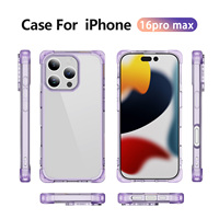 Vente en gros coque transparente PC + TPU pour iPhone 17 16 Plus 15 Pro Max 14 offre en vrac avec sac Opp