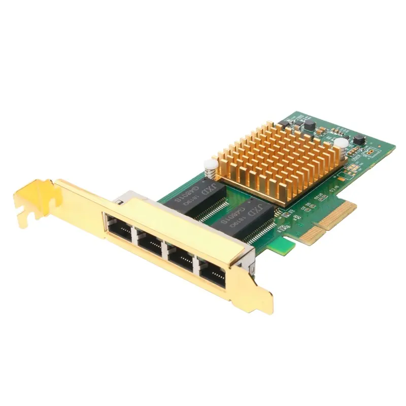I350-T4 PCIE Empat Kartu Jaringan RJ45 Intel I350 PCI-E 4 Port Kartu Jaringan Gigabit