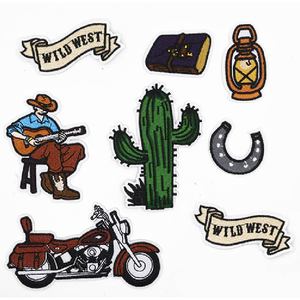 Cowboy Boots Cowgirl Heat Press Embroidery Custom Guangdong China Trucker Hat Patches Iron On Bulk Western Patches For Caps - Product Image 6