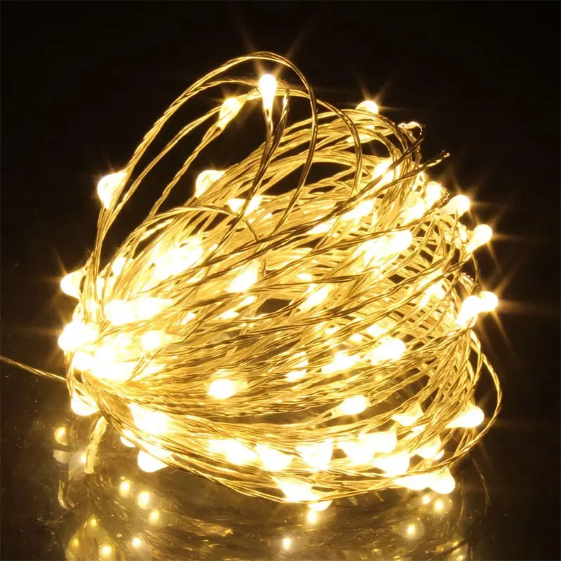 1-3M LED String Lights Warm White Fairy Lights Garland for Home Christmas Wedding Birthday Party Decoration Battery Powered Lamp