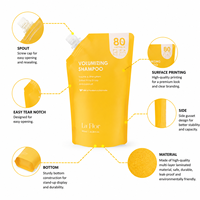 Pochettes souples personnalisées avec bec verseur, forme sur mesure, pour liquides, finition mate