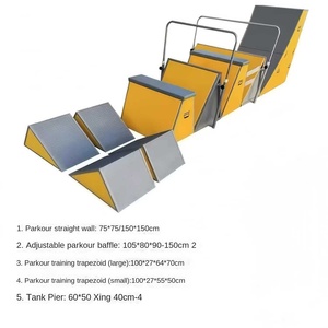 Set di Nove Pezzi per Esercizi di Salto per Bambini, Combinazione Fisica Regolabile in Altezza per Esterni con Treppiede e Barriera - Product Image 6