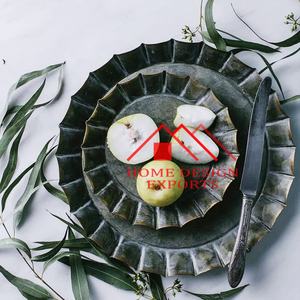 High Quality Galvanized Iron Serving Fruits Tray <b>for</b> Table Centerpieces Handmade Metal Iron Zinc Foods Tray <b>for</b> <b>Sale</b> - Product Image 4