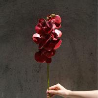 Bunga Sutra Buatan Seri Merah Tangkai Tunggal Peony Mawar, Aksesoris Rangkaian Bunga untuk Dekorasi Pernikahan, Rumah, Acara, dan Pesta